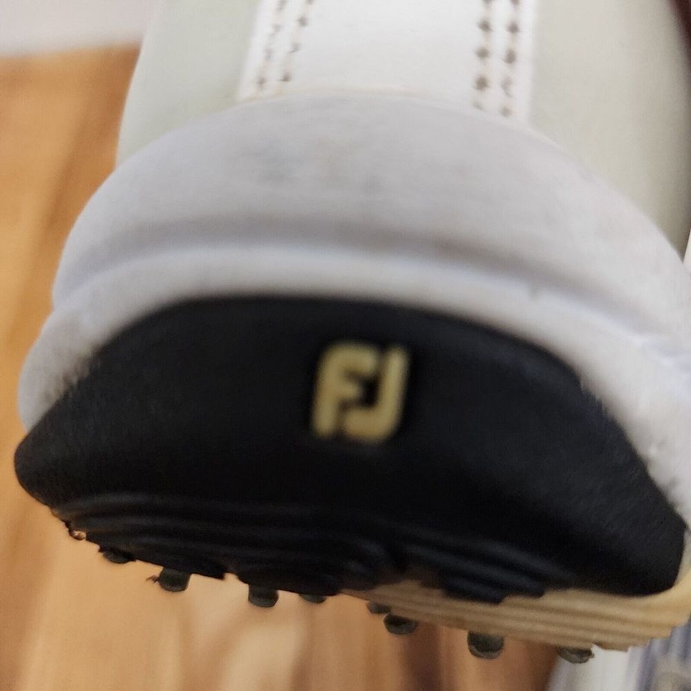 FootJoy Contour Series Womens Size‎  7 M Golf Shoes Oxfords Leather White/Beige - Picture 13 of 15